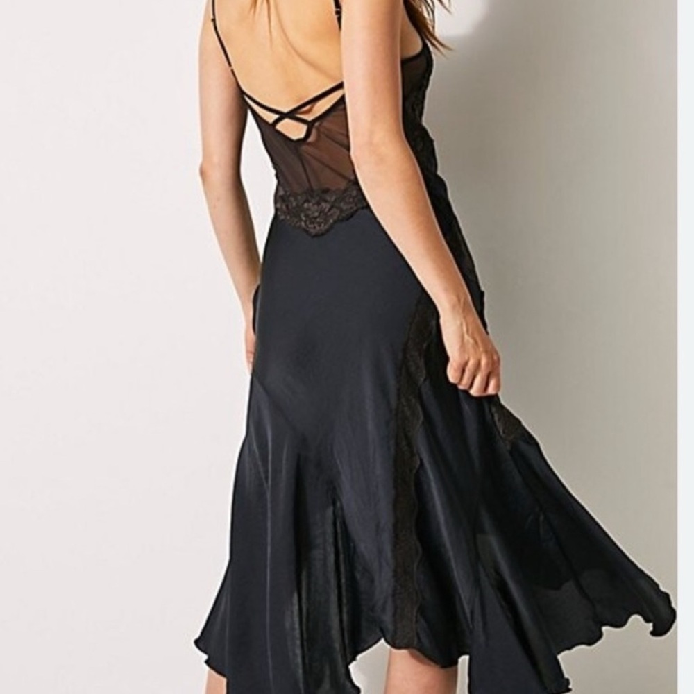 Black free people midi slip neon lights